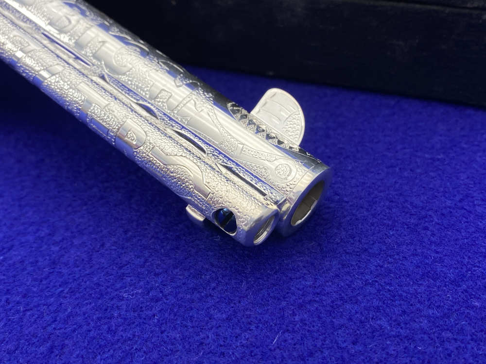 *KELLY LASTER CATTLE BRAND ENGRAVED* USFA SAA Silver Plated & Fire Blue .45-img-26