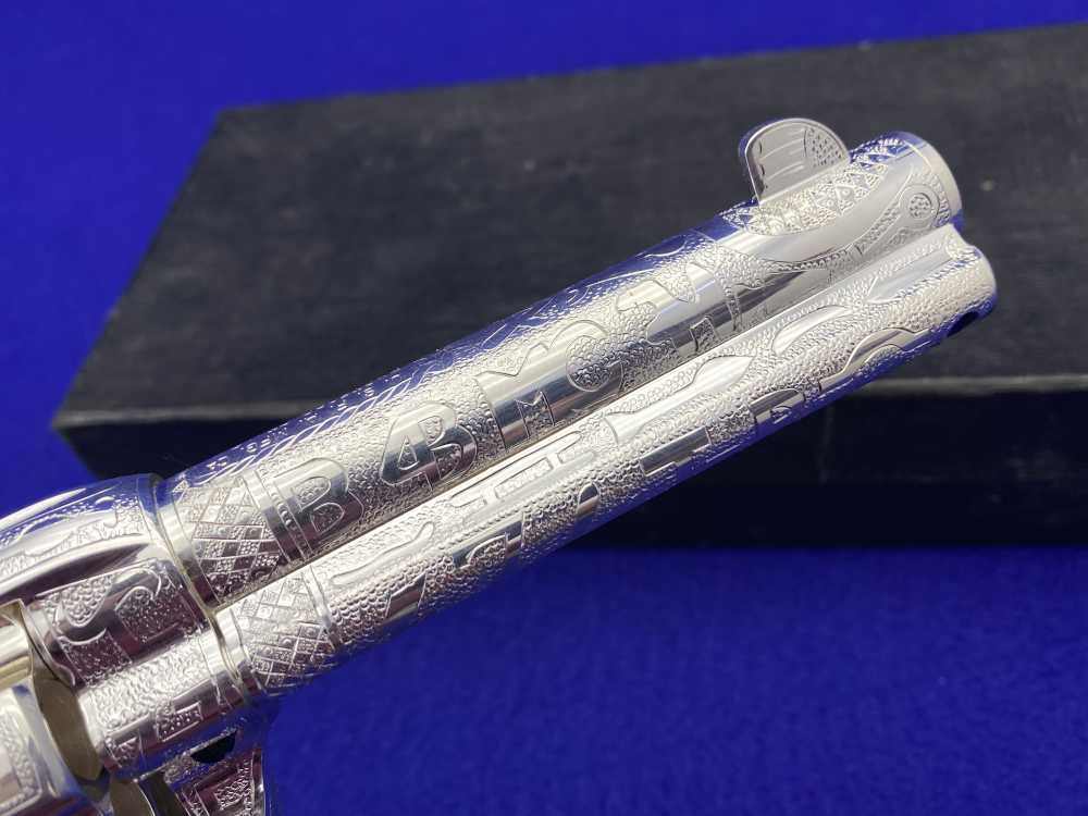 *KELLY LASTER CATTLE BRAND ENGRAVED* USFA SAA Silver Plated & Fire Blue .45-img-51