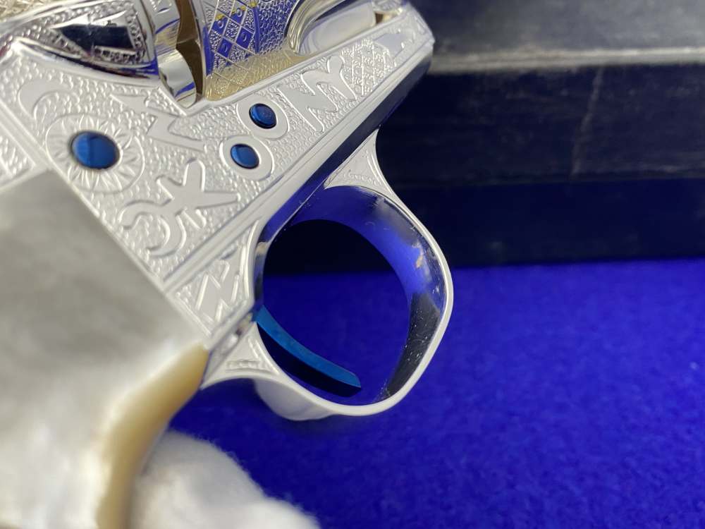 *KELLY LASTER CATTLE BRAND ENGRAVED* USFA SAA Silver Plated & Fire Blue .45-img-77