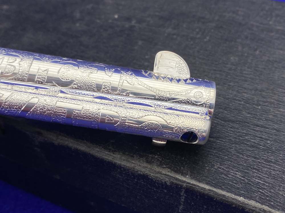 *KELLY LASTER CATTLE BRAND ENGRAVED* USFA SAA Silver Plated & Fire Blue .45-img-71