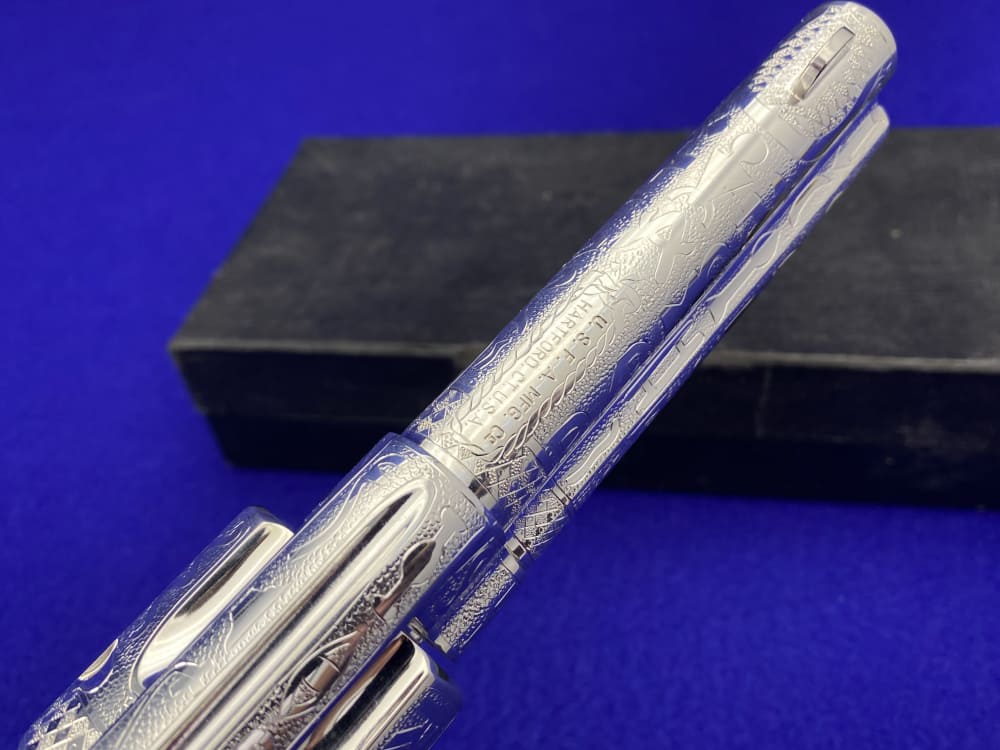 *KELLY LASTER CATTLE BRAND ENGRAVED* USFA SAA Silver Plated & Fire Blue .45-img-37