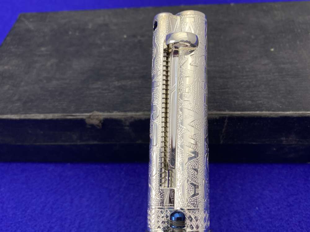 *KELLY LASTER CATTLE BRAND ENGRAVED* USFA SAA Silver Plated & Fire Blue .45-img-46