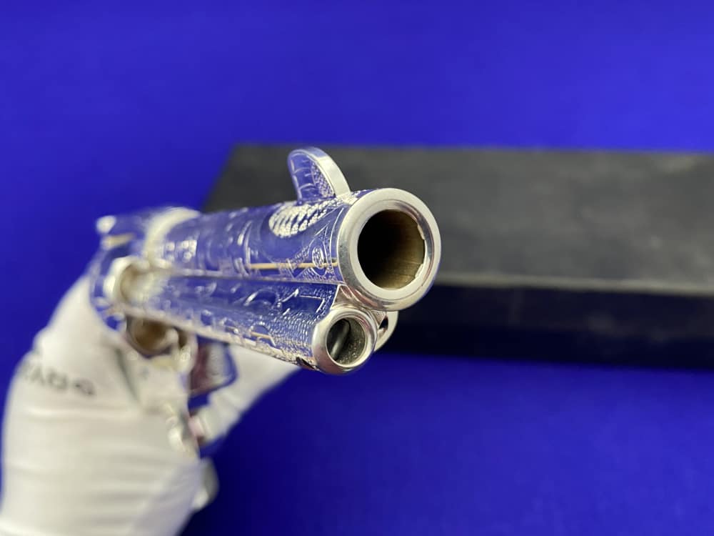 *KELLY LASTER CATTLE BRAND ENGRAVED* USFA SAA Silver Plated & Fire Blue .45-img-48