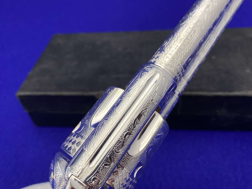 *KELLY LASTER CATTLE BRAND ENGRAVED* USFA SAA Silver Plated & Fire Blue .45-img-36