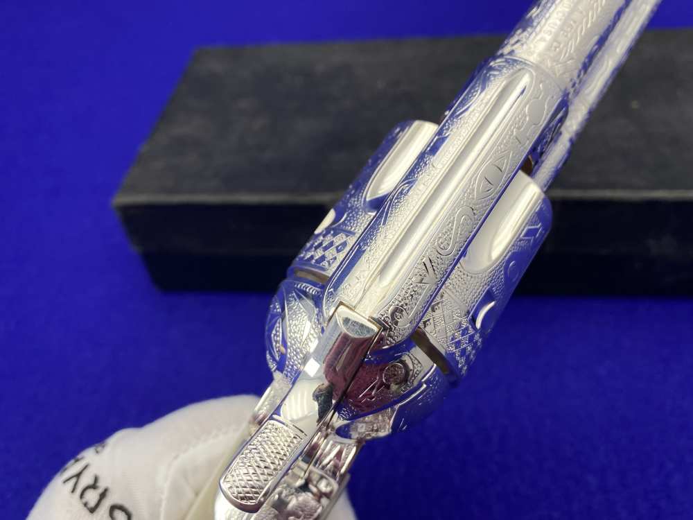 *KELLY LASTER CATTLE BRAND ENGRAVED* USFA SAA Silver Plated & Fire Blue .45-img-35