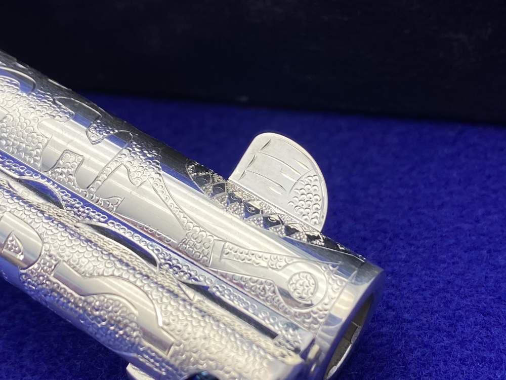 *KELLY LASTER CATTLE BRAND ENGRAVED* USFA SAA Silver Plated & Fire Blue .45-img-27