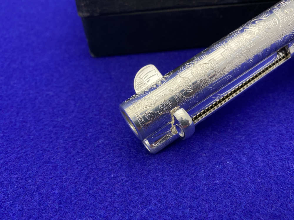 *KELLY LASTER CATTLE BRAND ENGRAVED* USFA SAA Silver Plated & Fire Blue .45-img-14