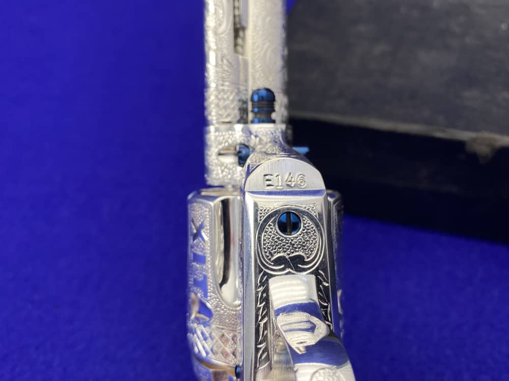 *KELLY LASTER CATTLE BRAND ENGRAVED* USFA SAA Silver Plated & Fire Blue .45-img-43