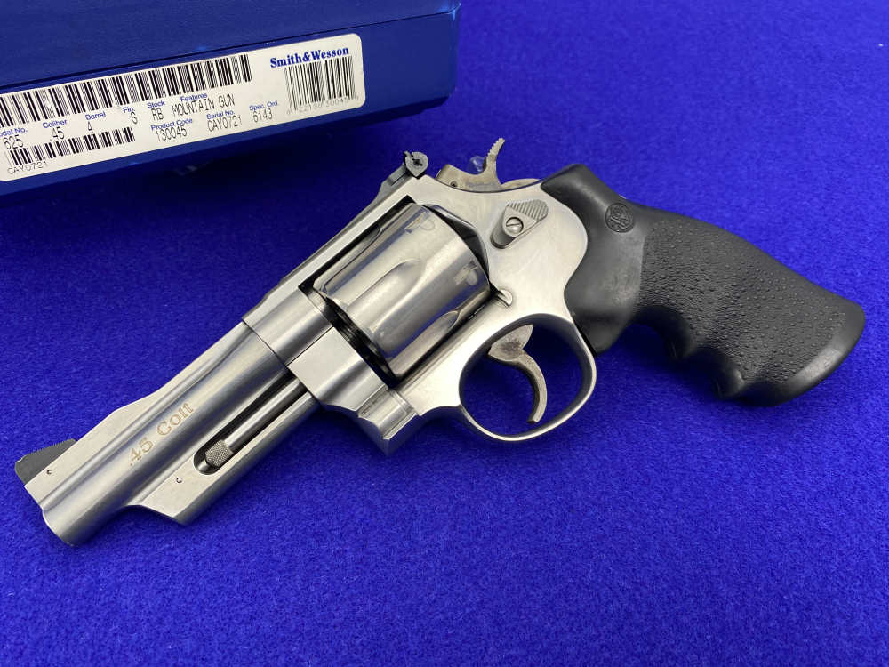 1996 Smith Wesson 625-6 .45 Colt Stainless *FANTASTIC "MOUNTAIN GUN" MODEL*-img-2