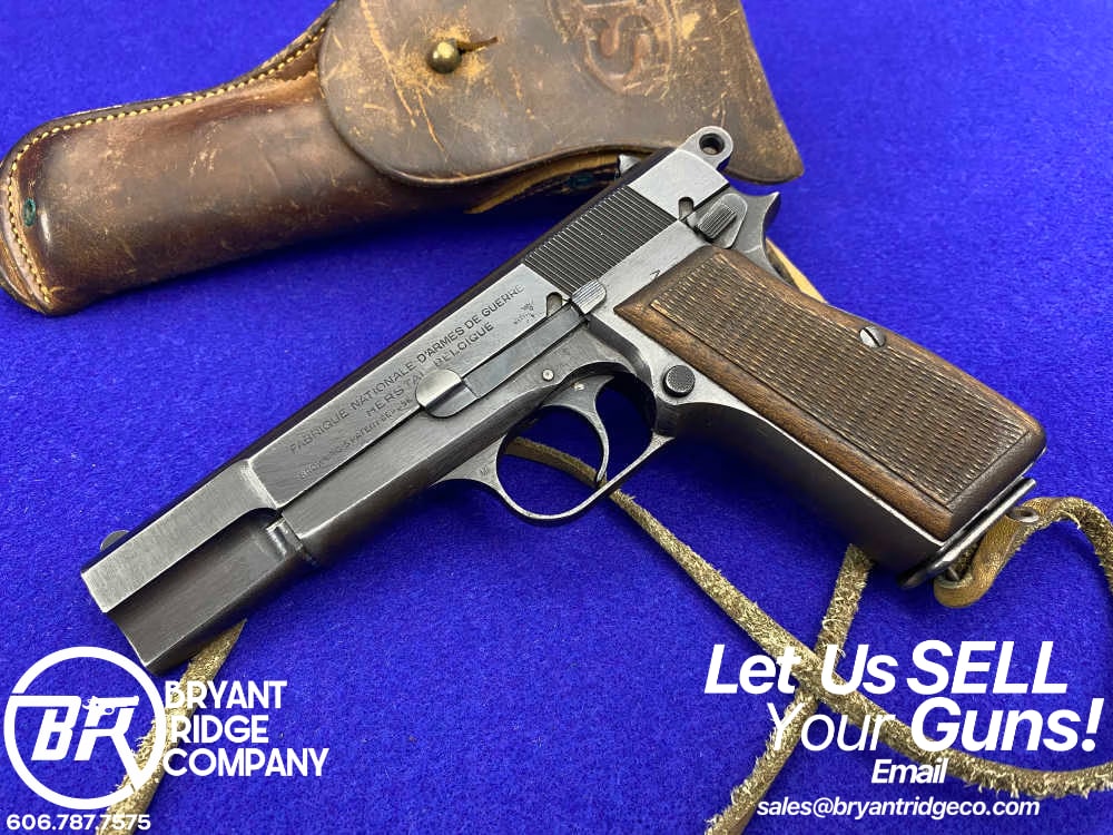 Early German Browning Hi-Power 9mm 4.7" *LOW FOUR DIGIT SERIAL NUMBER*-img-0