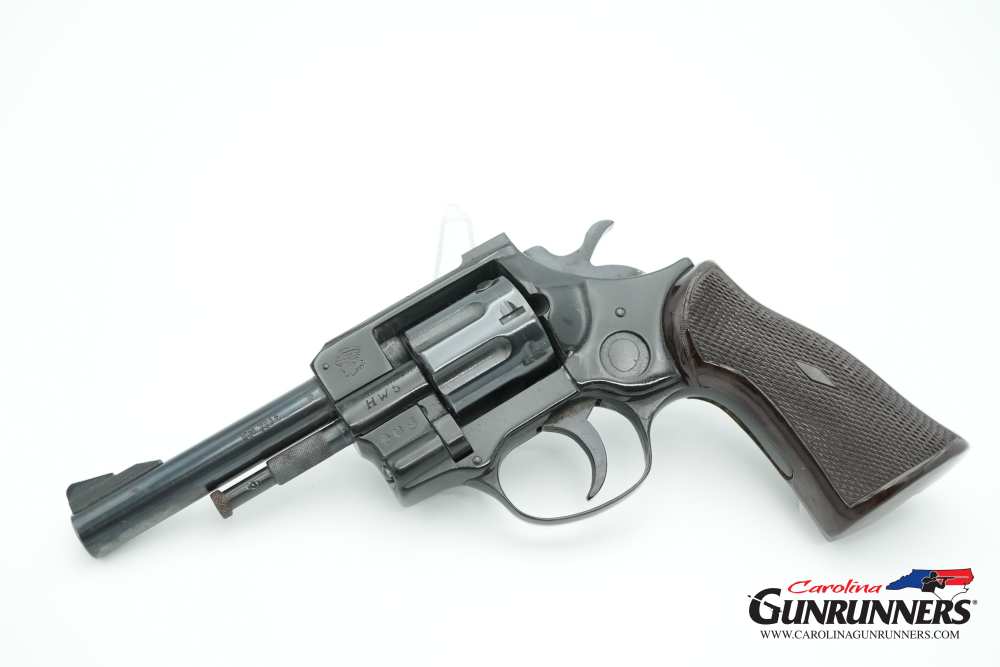 German HW5 Revolver .22 LR 4" Barrel Blued Checkered Grips-img-0