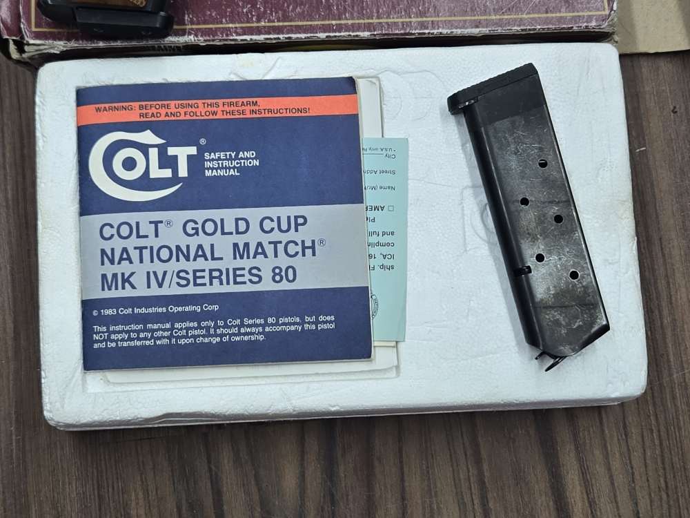 Colt 1911 Mkiv gold cup national match series 80 mfg 1990-img-9