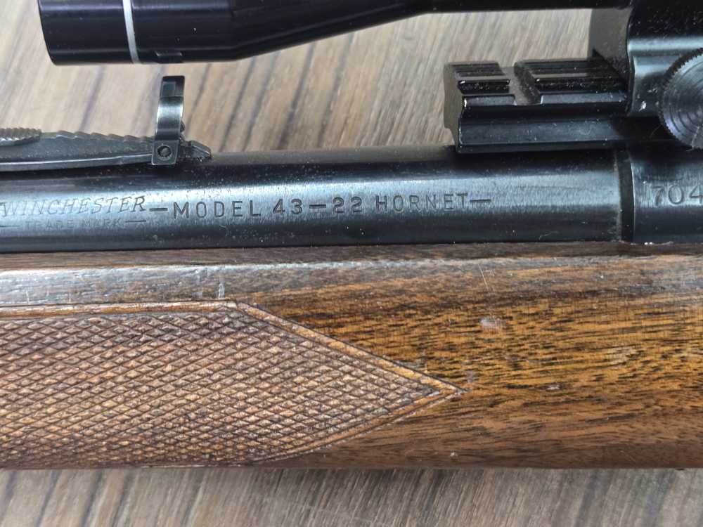 Winchester model 43 22 hornet mfg 1948 1st year of production-img-5
