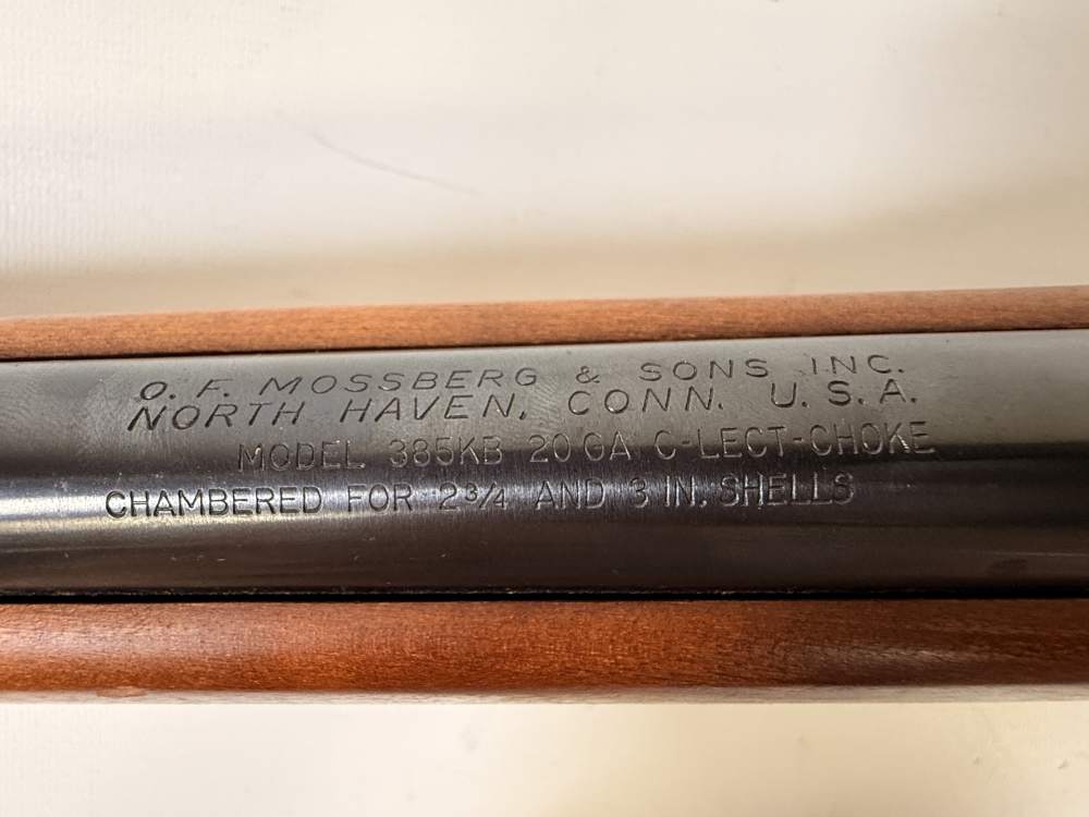 Vintage Mossberg Model 385KB 20 Ga Bolt-Action Shotgun – C-Lect-Choke C&R-img-9