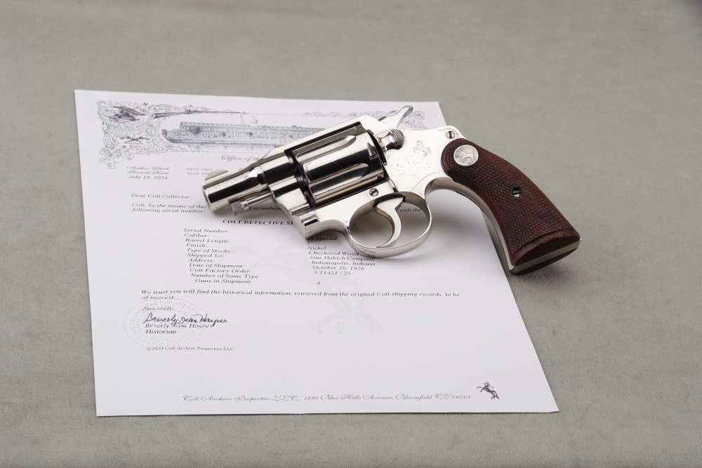 Extremely Rare 1926 Colt Pre-Detective Special 2'' Nickel w/ Factory Letter-img-4