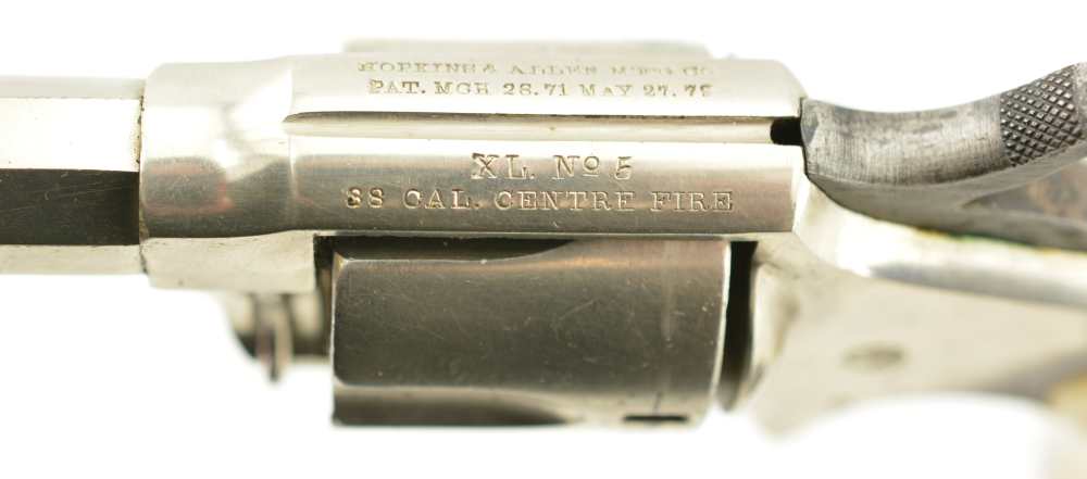  Scarce Antique Long Barrel Hopkins & Allen Mfg XL No.5 38 Revolver-img-8