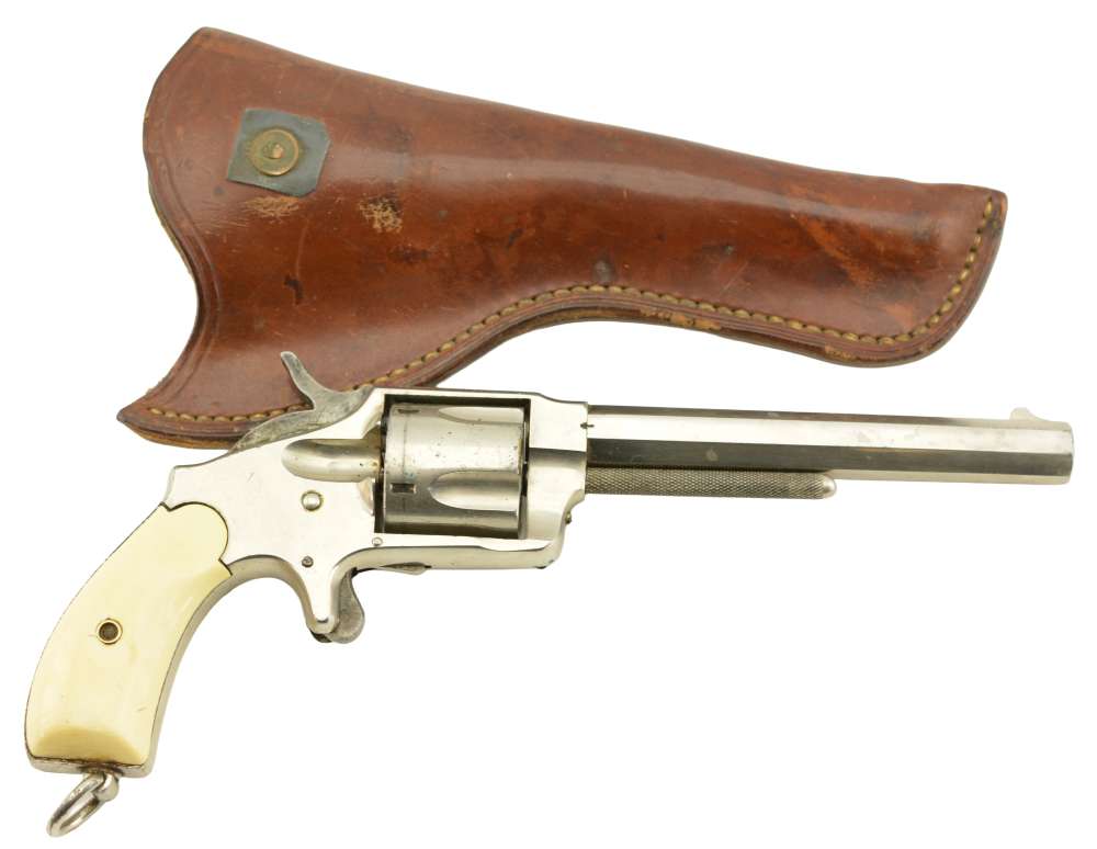  Scarce Antique Long Barrel Hopkins & Allen Mfg XL No.5 38 Revolver-img-0