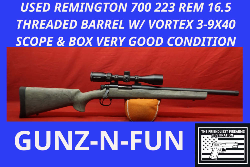 USED Remington 700 SPS Tactical 223 REM 16.5" threaded barrel W/ Vortex sco-img-0
