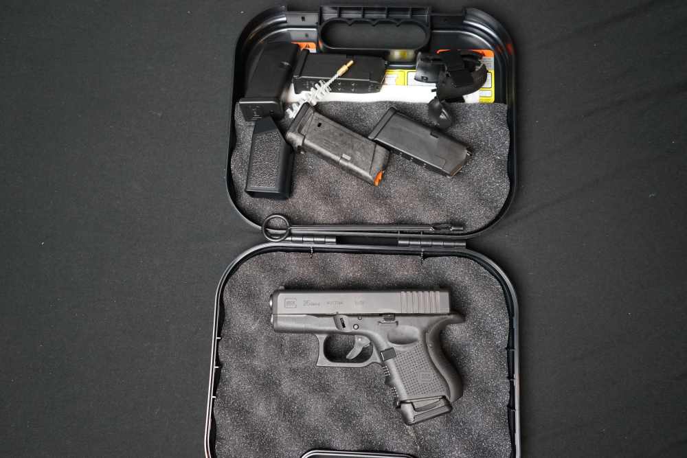 Glock 26 Gen4, 9mm, Case, 5 mags, G26, Black, Compact-img-1