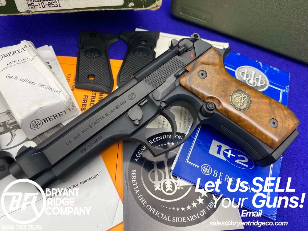 Beretta M9 25th Anniversary 9mm Black 4.9" *LIMITED EDITION 631 OF 2,010*-img-0