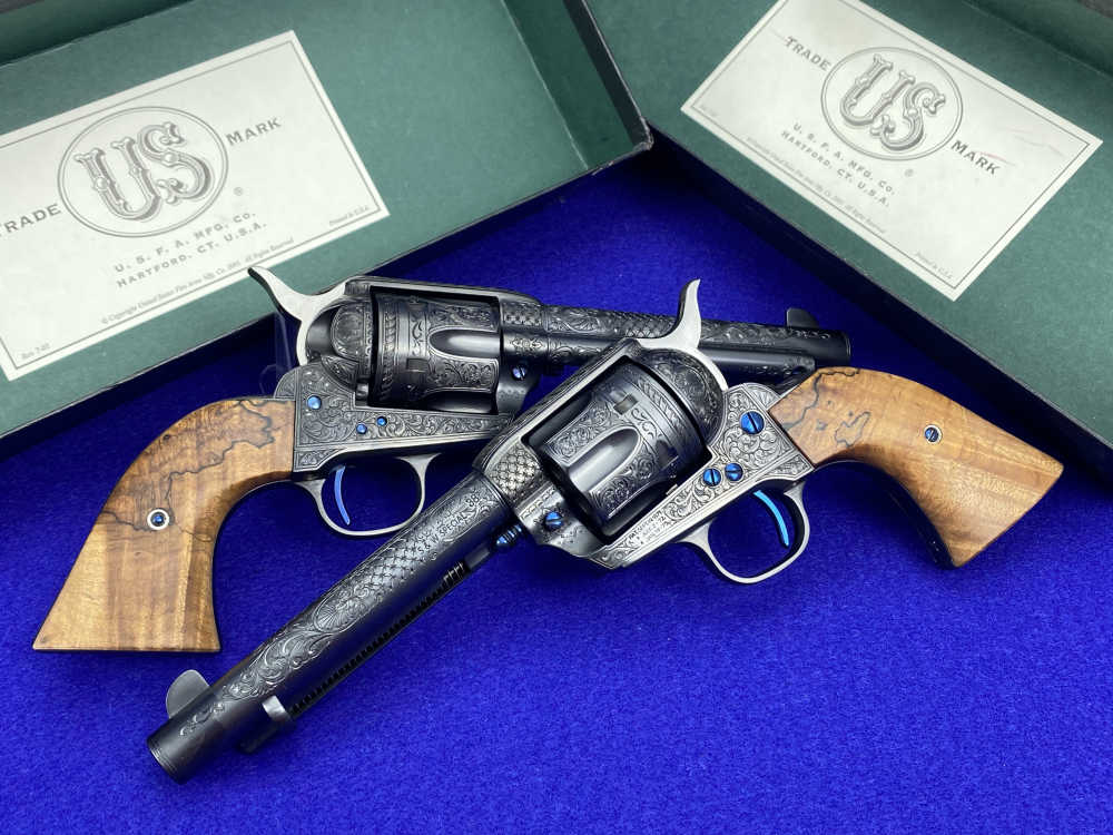 MARK SWANSON FEGA MASTER ENGRAVED USFA SAA - MATCHED CONSECUTIVE PAIR! 1/2-img-8