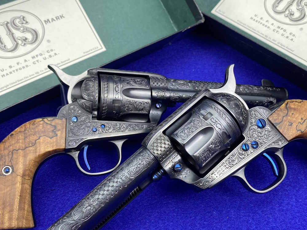 MARK SWANSON FEGA MASTER ENGRAVED USFA SAA - MATCHED CONSECUTIVE PAIR! 1/2-img-9