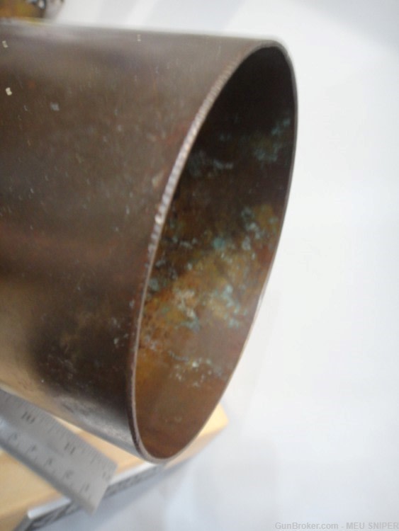 World War II WW2 Brass Trench Art Artillery Shell Vase 105mm M14 1945 (G500-img-12