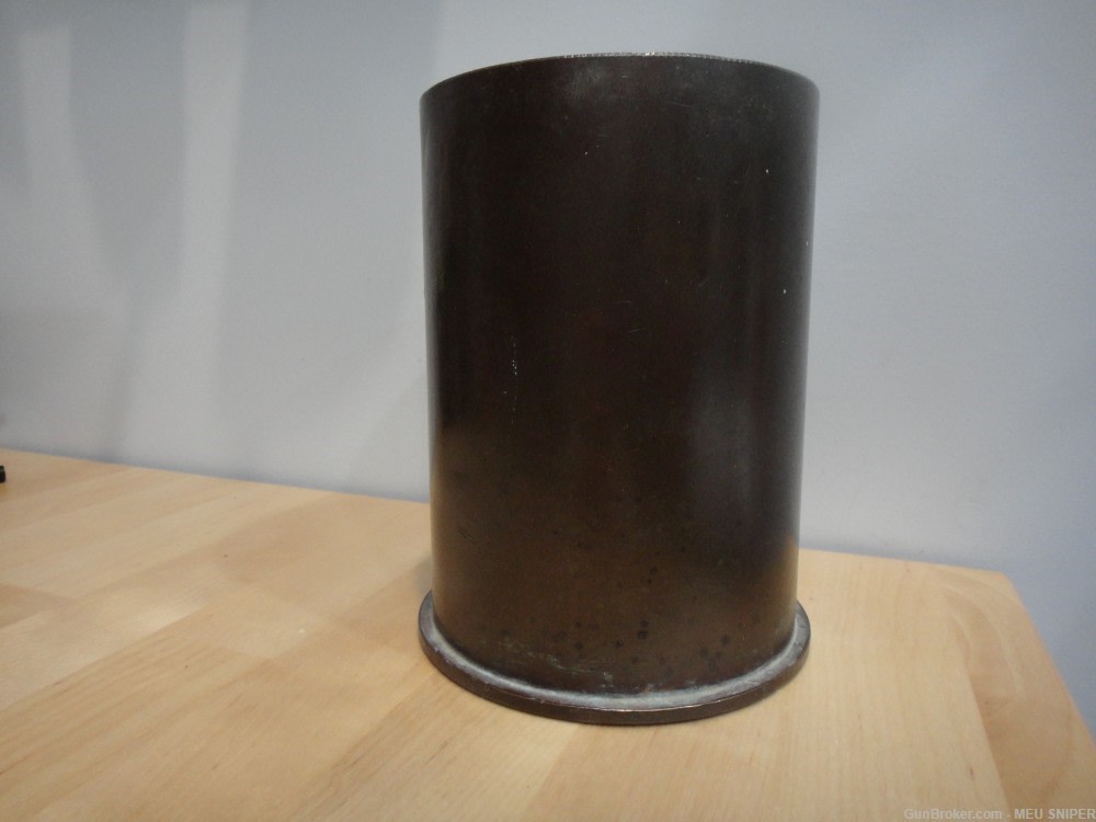 World War II WW2 Brass Trench Art Artillery Shell Vase 105mm M14 1945 (G500-img-0