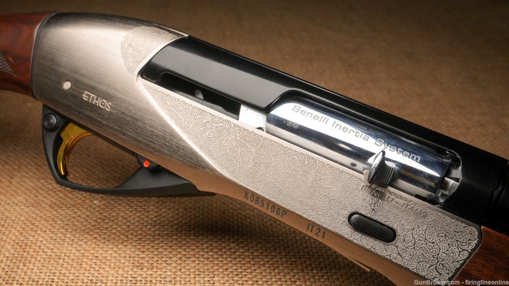 NIB Benelli Ethos Field 20 Gauge Silver Engraved-img-0