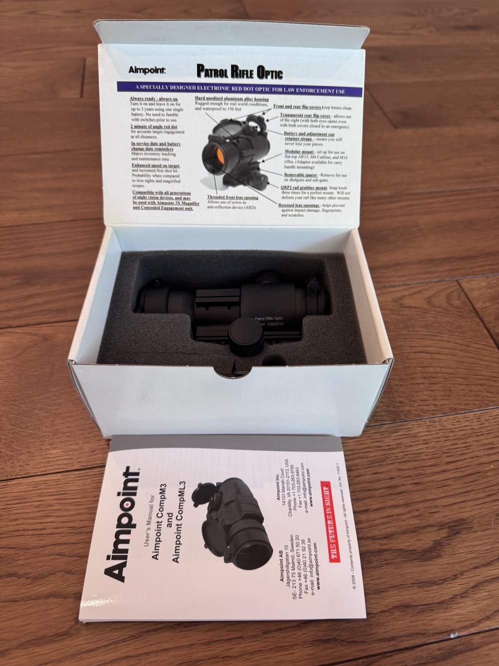 Aimpoint PRO Patrol Rifle Optic, New, Never Mounted-img-0