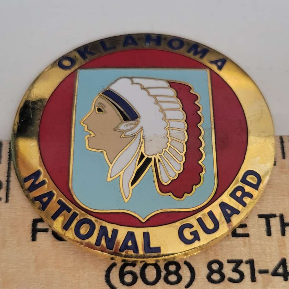 Oklahoma National Guard Stock Disc Emblem M1 Carbine State Flag-img-2