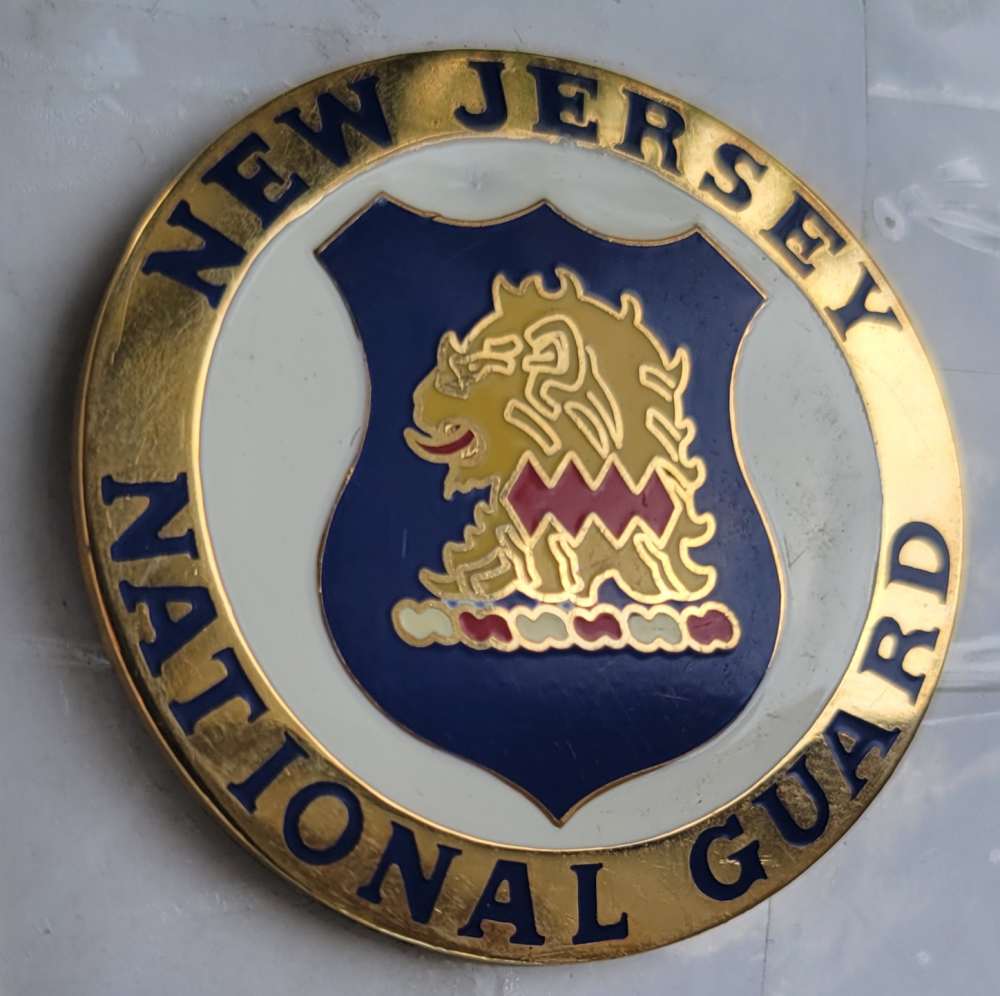 New Jersey National Guard Stock Emblem Disc M1 Carbine State Flag-img-0
