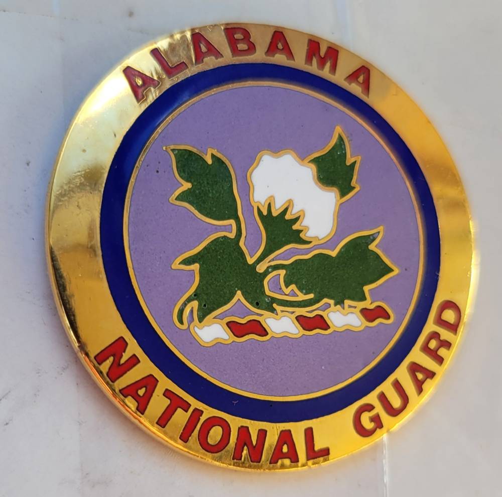 Alabama National Guard Stock Disc Emblem M1 Carbine State Flag-img-0