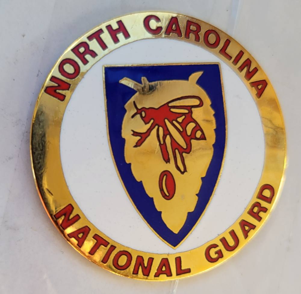 North Carolina National Guard Stock Disc Emblem M1 Carbine State Flag-img-0