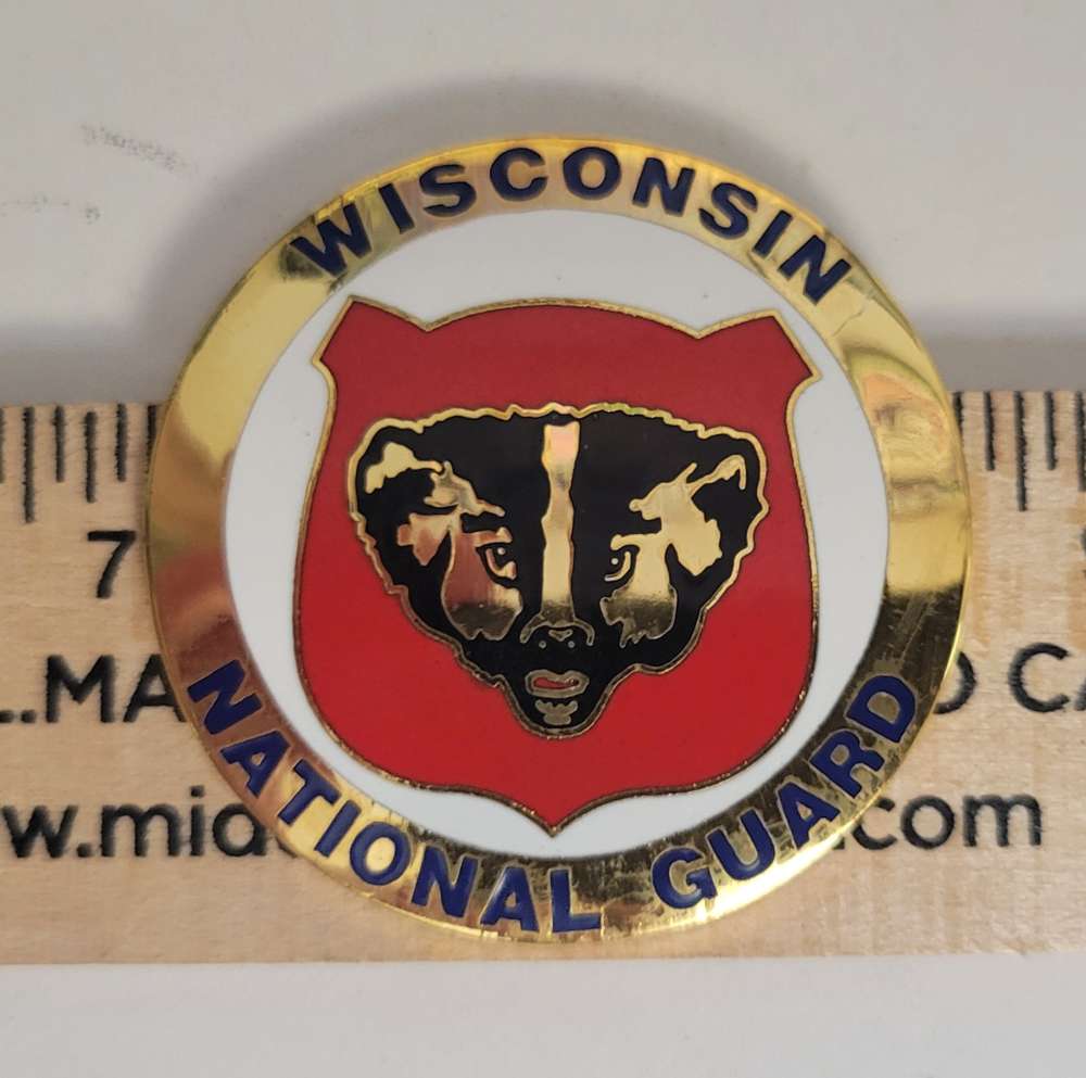 Wisconsin National Guard Stock Disc Emblem M1 Carbine Badger State-img-2