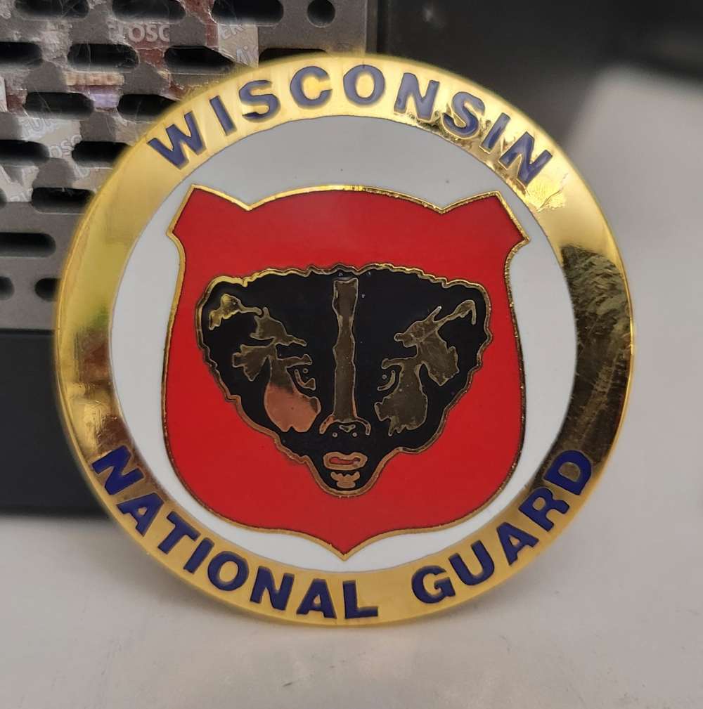 Wisconsin National Guard Stock Disc Emblem M1 Carbine Badger State-img-1