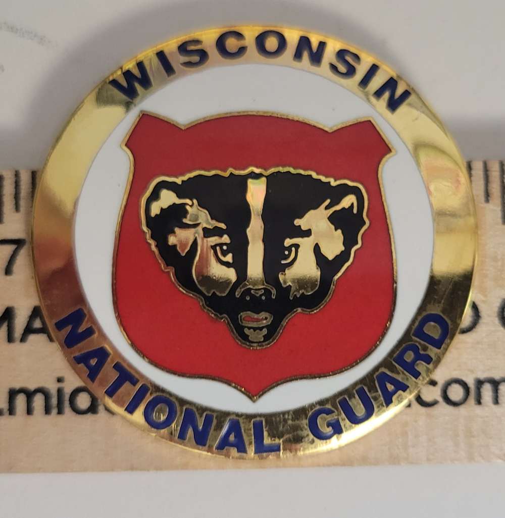 Wisconsin National Guard Stock Disc Emblem M1 Carbine Badger State-img-0