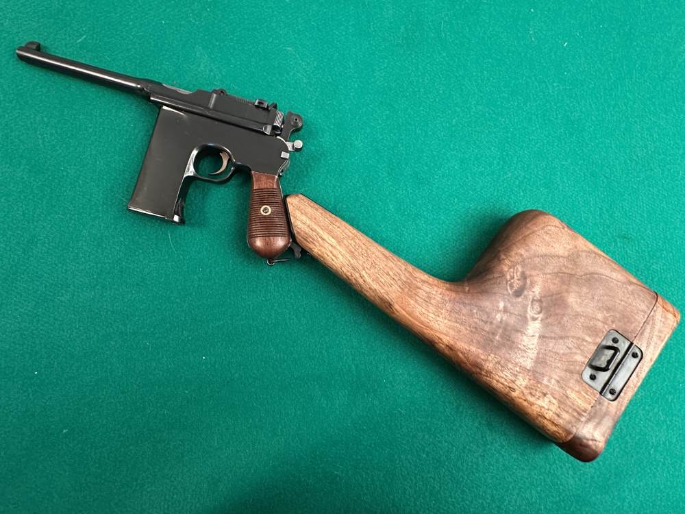 Mauser Broomhandle C96 1896 20 Shot Flatside with Holster Stock-img-0