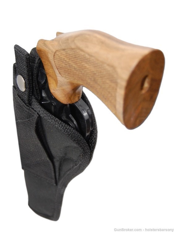 Barsony Black Nylon Cross Draw Holster for 6" Revolvers Size 7 Right-img-3