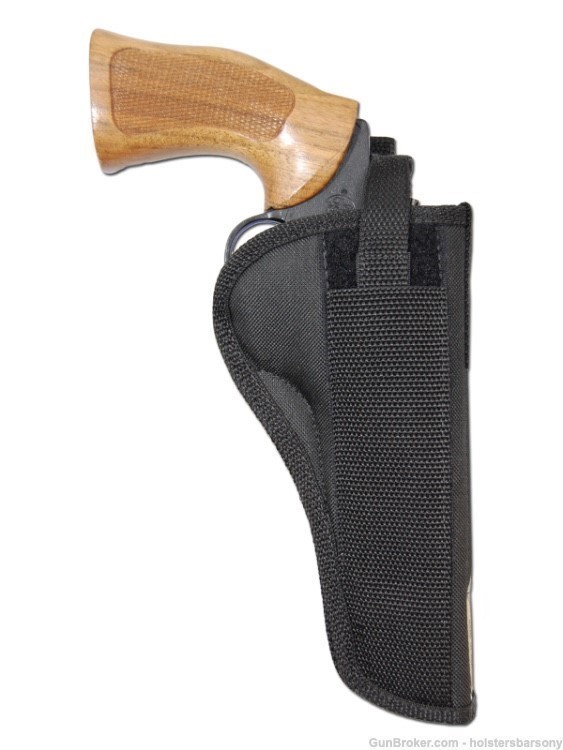 Barsony Black Nylon Cross Draw Holster for 6" Revolvers Size 7 Right-img-2