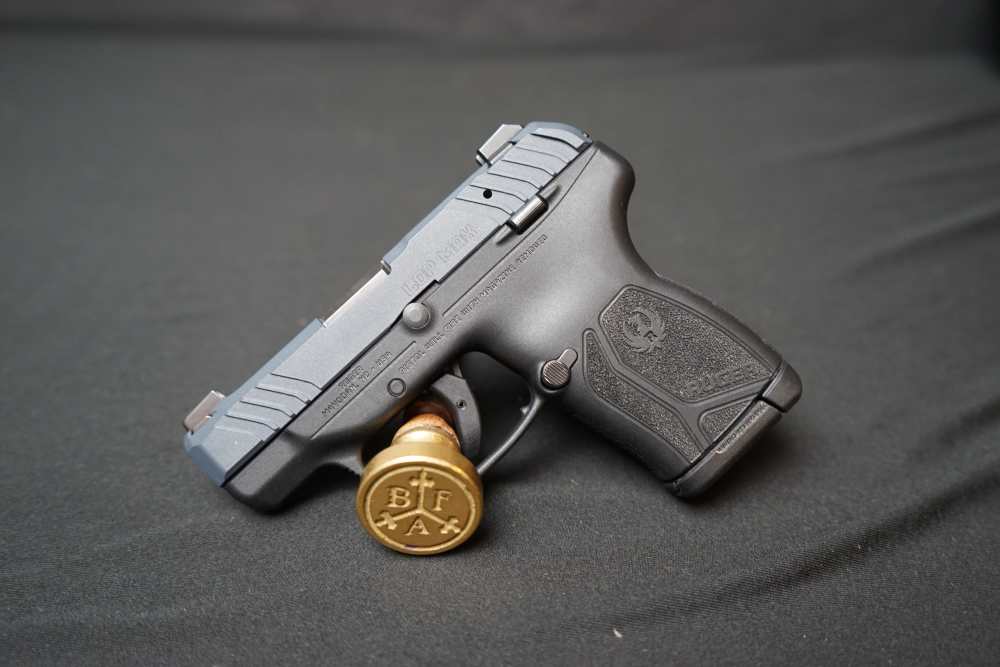 Ruger LCP Max .380 ACP, Cobalt Kinetics Slate, Box, 2 mags, Soft Holster-img-0