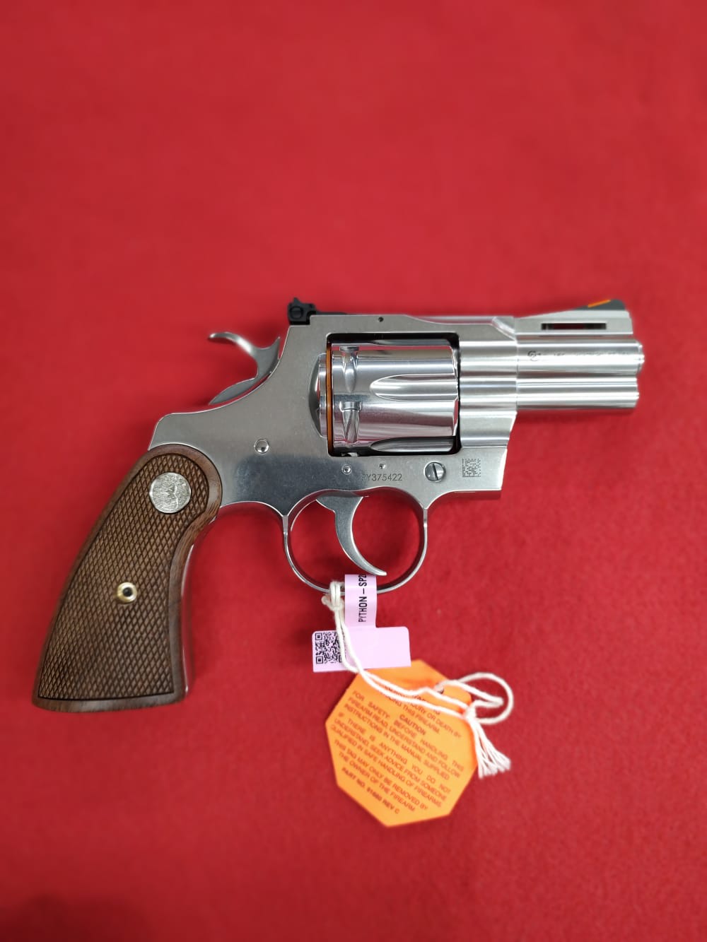 COLT  PYTHON 357MAG 2.5" SS AS WALNUT GRIP 6RD-img-2