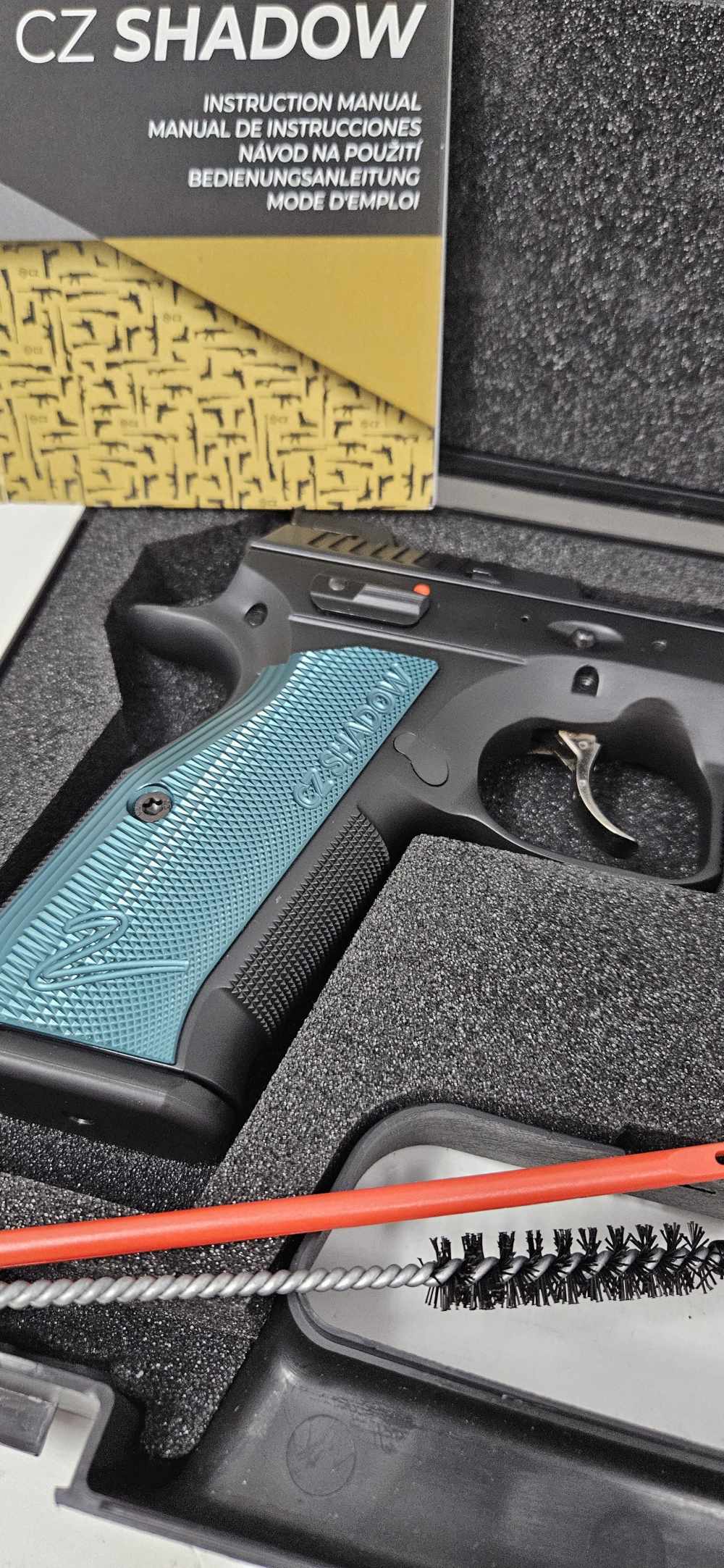 CZ Shadow 2 Black and Blue Like New 3 mags Case Papers Accessories-img-1
