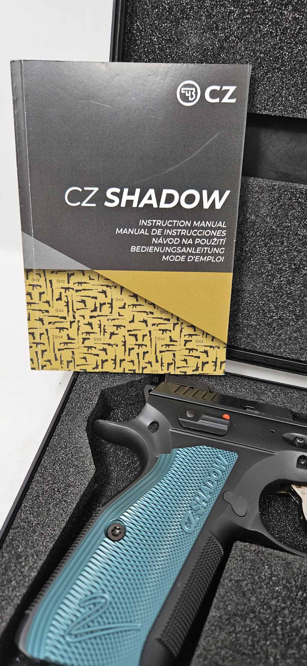 CZ Shadow 2 Black and Blue Like New 3 mags Case Papers Accessories-img-3