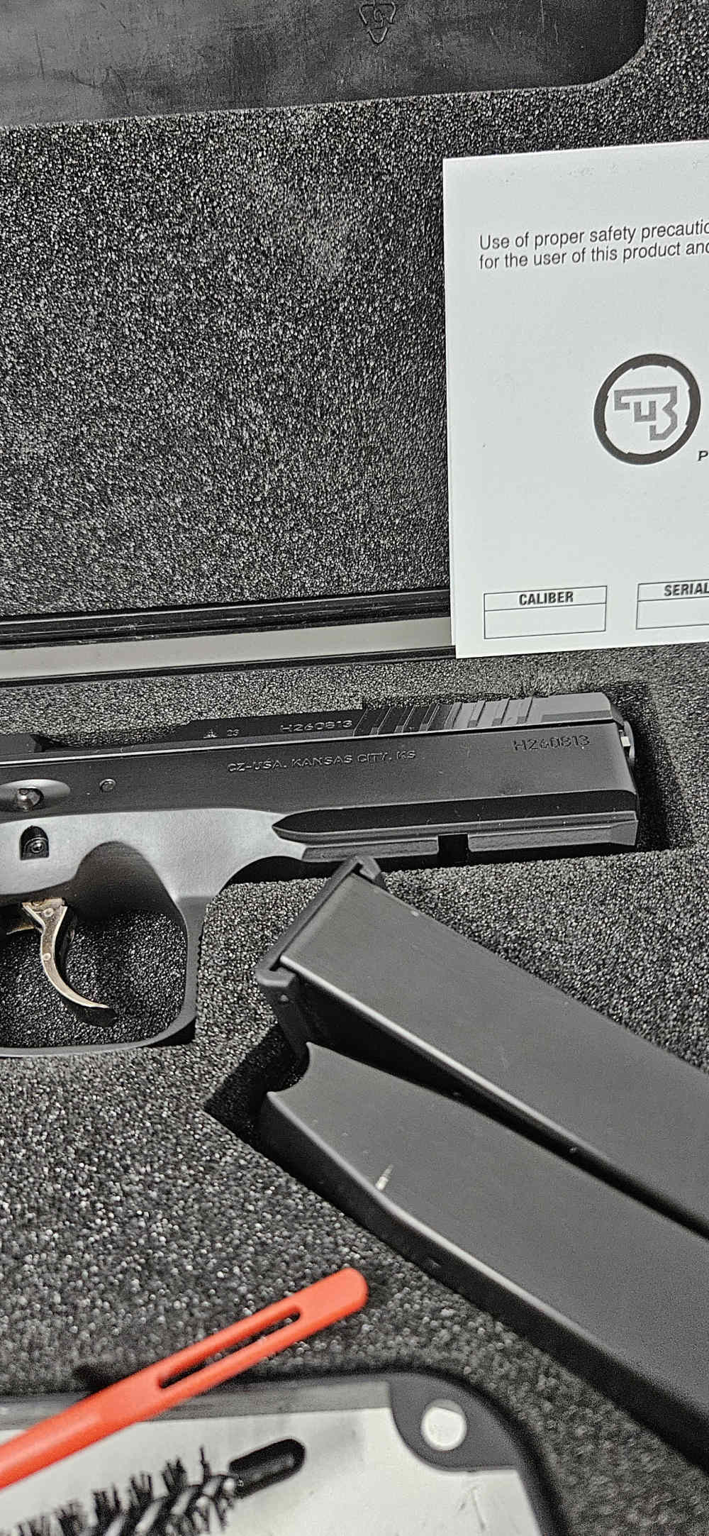 CZ Shadow 2 Black and Blue Like New 3 mags Case Papers Accessories-img-16