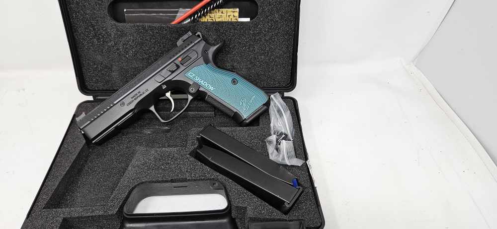 CZ Shadow 2 Black and Blue Like New 3 mags Case Papers Accessories-img-13