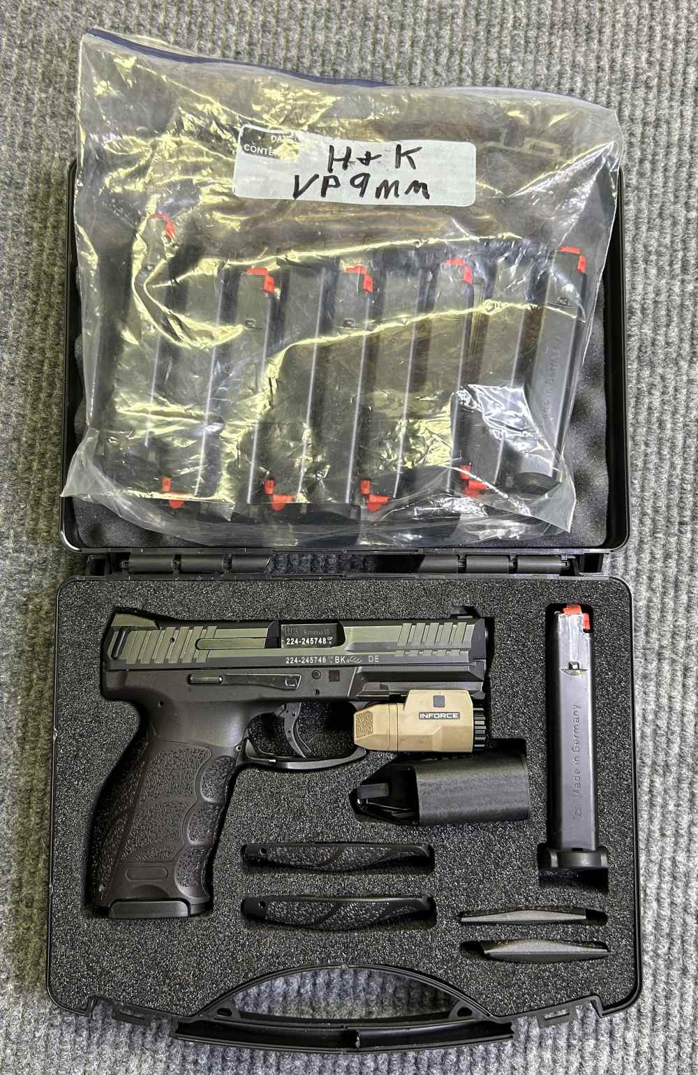 *Bundle* H&K VP9 Semi Auto Pistol w/ INFORCE Light & 13 Magazines - 9mm-img-0