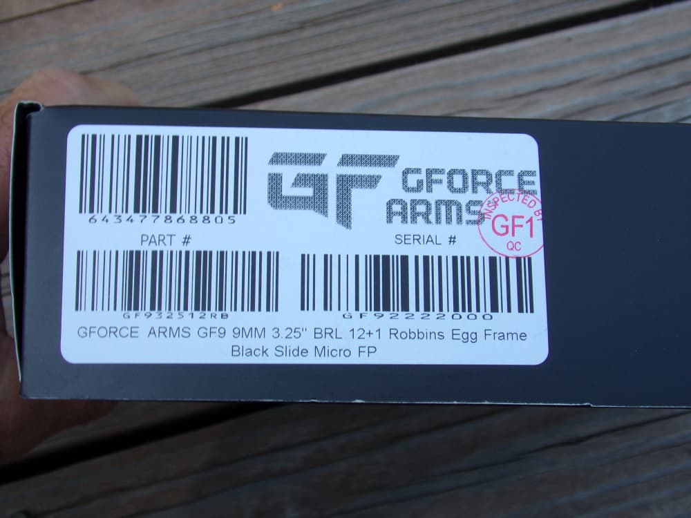 Gforce Arms GF9 Rapture Robins Egg Blue COMPLETE frame W/Magazine Glock 26 -img-28