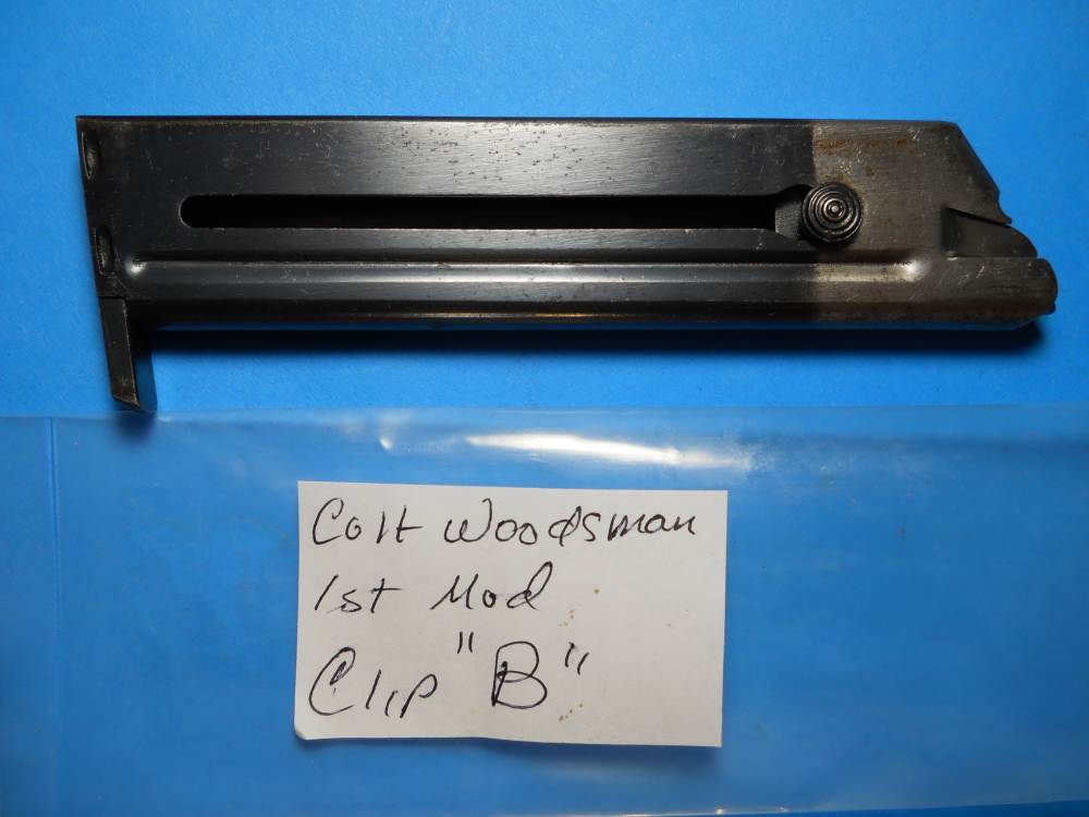 ORIGINAL COLT WOODSMAN FIRST MODEL 2ST MOD TWO TONE MAGAZINE CLIP B-img-0