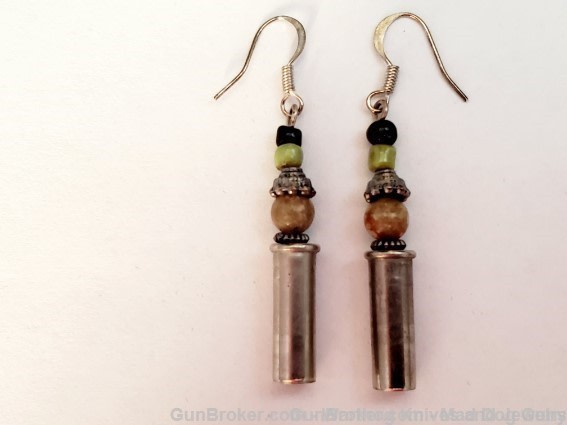 Bullets, Crystals & Bling Earrings. 4 Pair.  Handmade. 1 of 1. E4.*REDUCED*-img-2